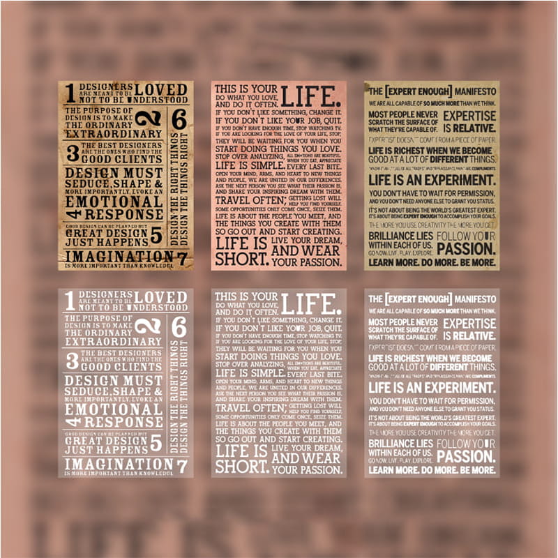 30 pièces de papier décoratif pour vieux manuscrits