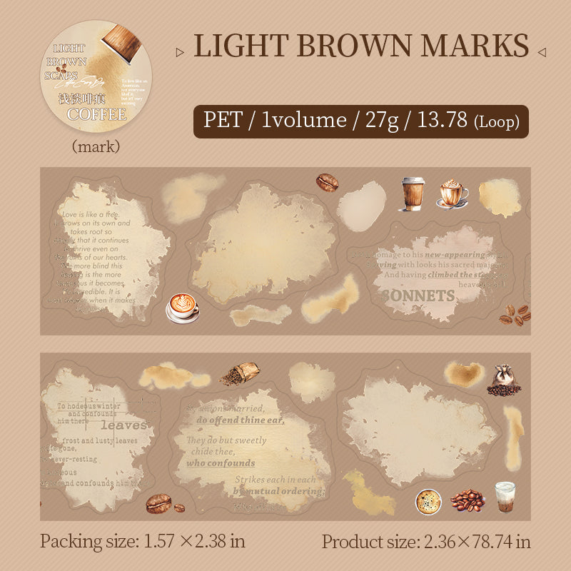 Coffee Stain PET Tape