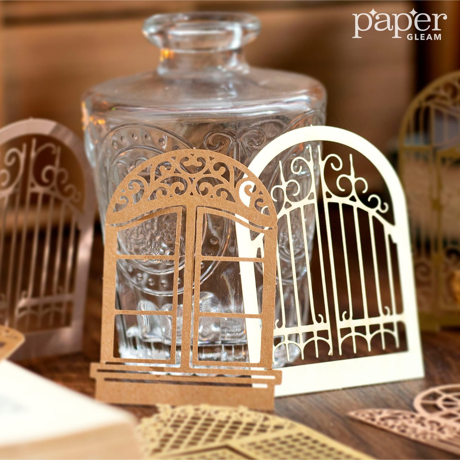 10 Pcs Vintage Die-Cut Window Decoration Paper Pack