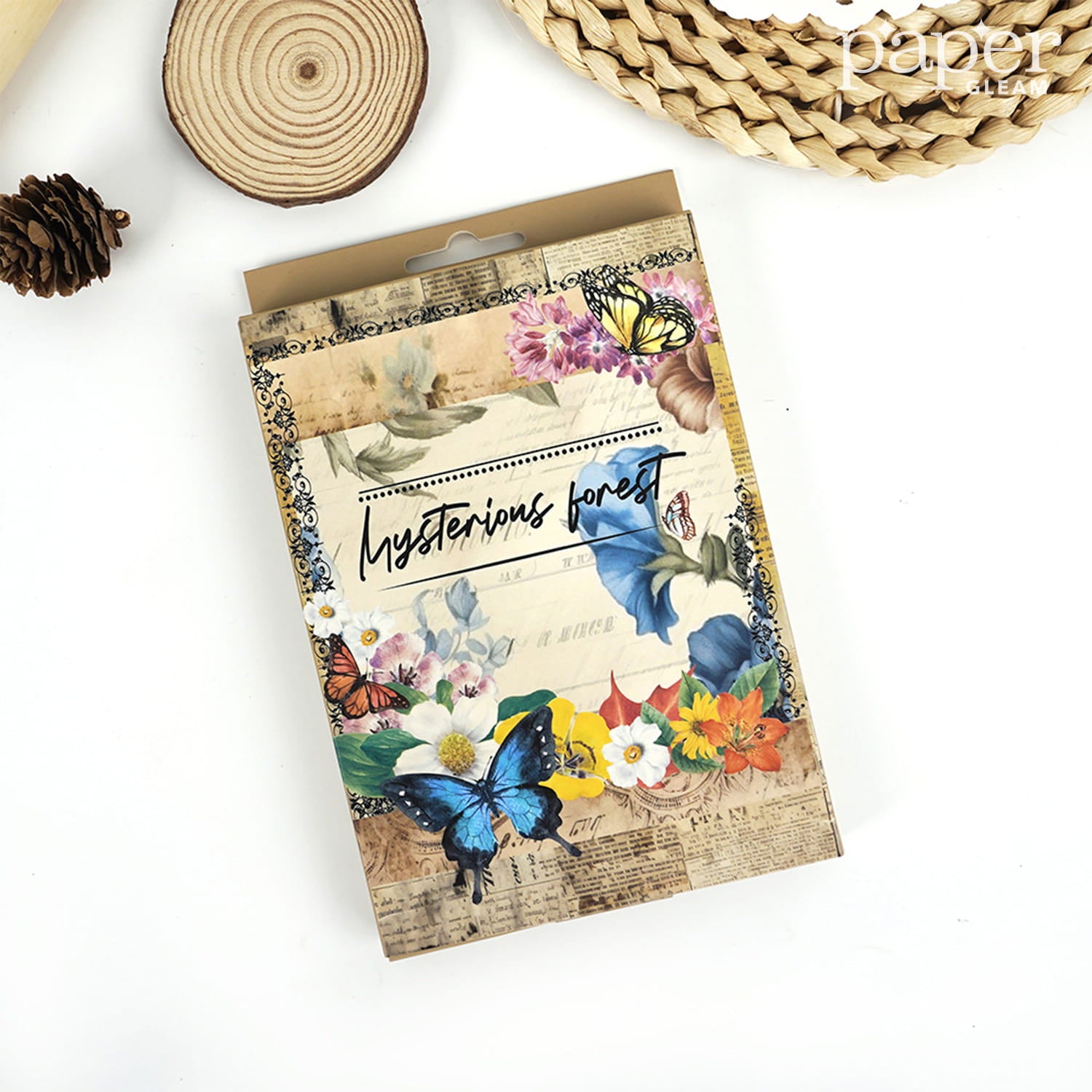 300+ Pcs Vintage Scrapbooking Sticker & Material Paper Set