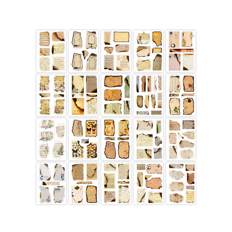 20 Sheets Pre-cut PET Sticker Book