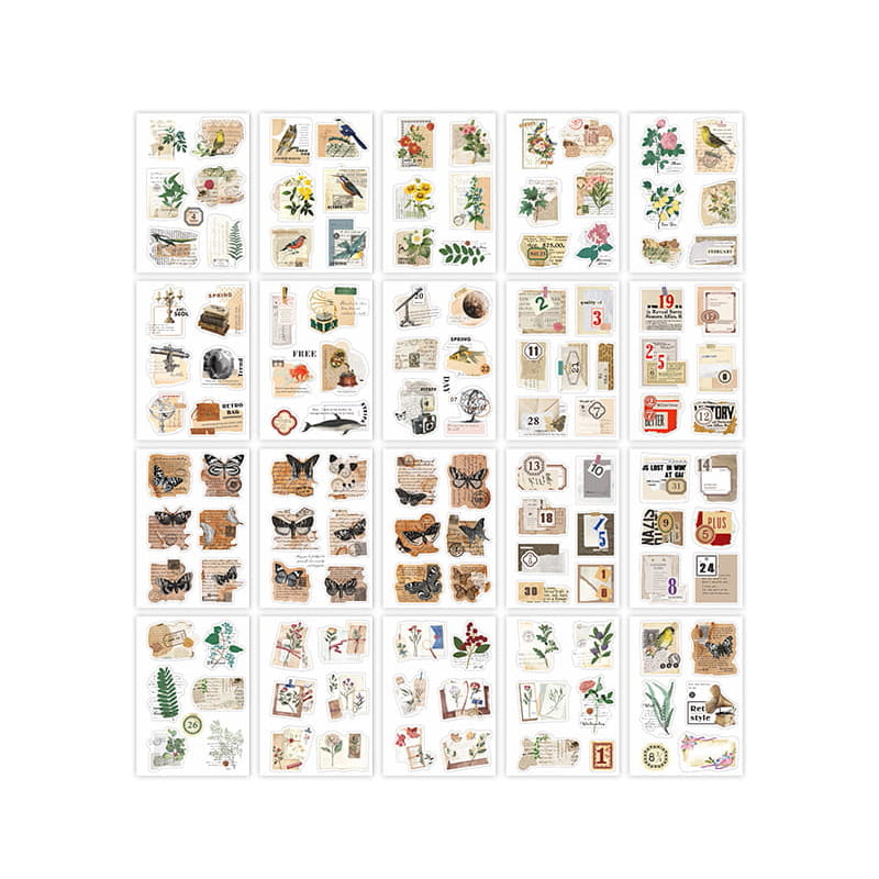 20 Sheets Pre-cut PET Sticker Book