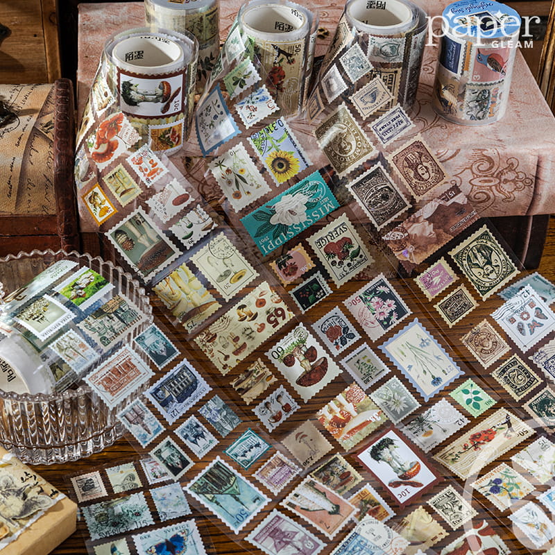 Vintage Coated Paper Stamp Tape (2m)