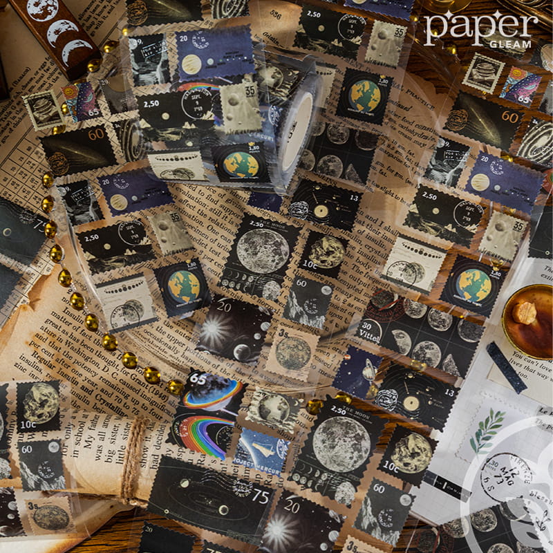 Vintage Coated Paper Stamp Tape (2m)