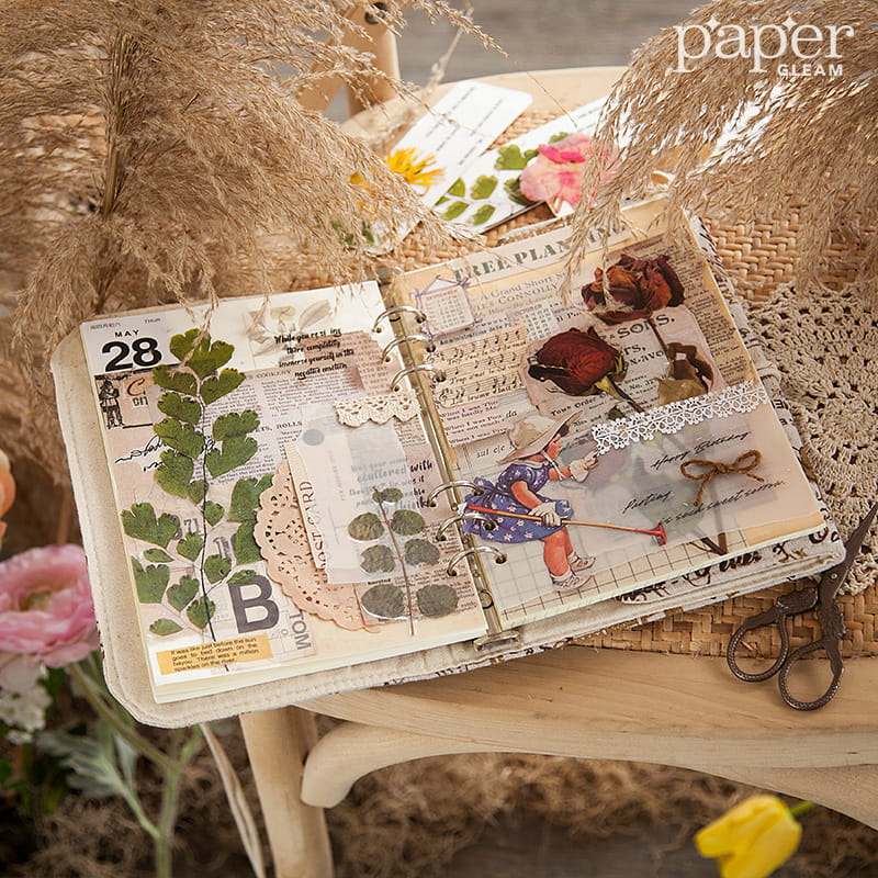 6 Pcs Dried Flowers Big Stickers