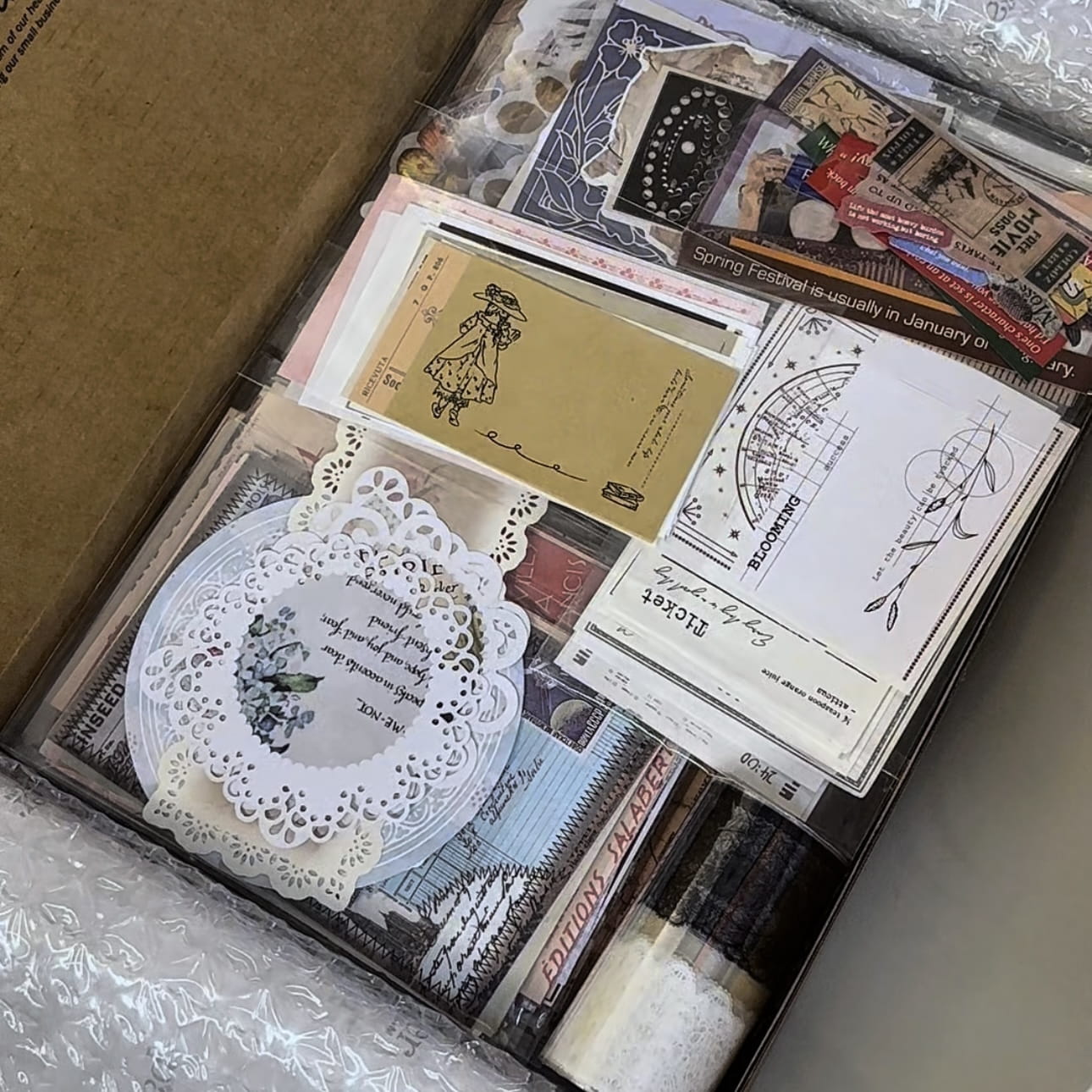 Vintage-Inspired Ephemera Scrapbooking Mystery Box