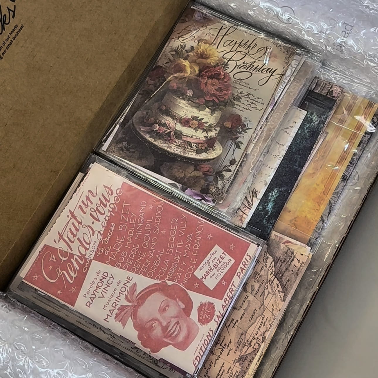 Vintage-Inspired Ephemera Scrapbooking Mystery Box