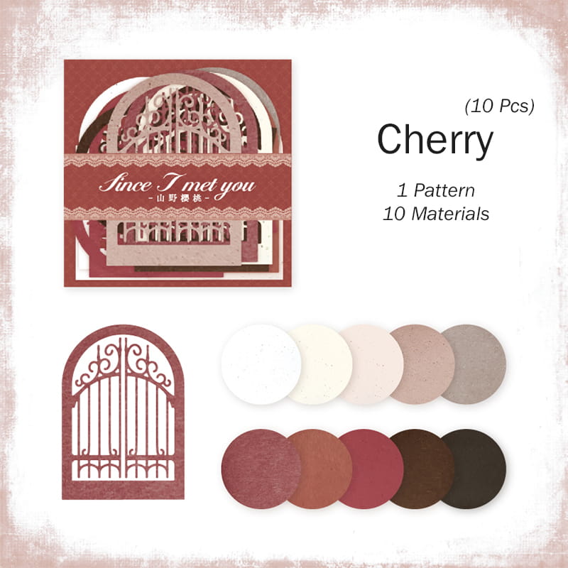 10 Pcs Vintage Die-Cut Window Decoration Paper Pack