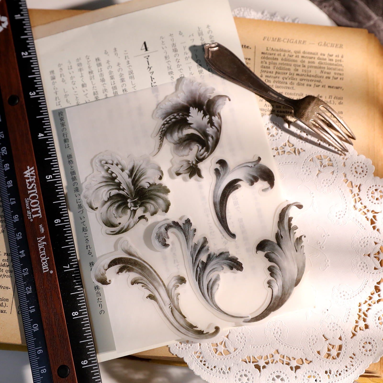 Vintage Vellum Stickers (63 Pcs)