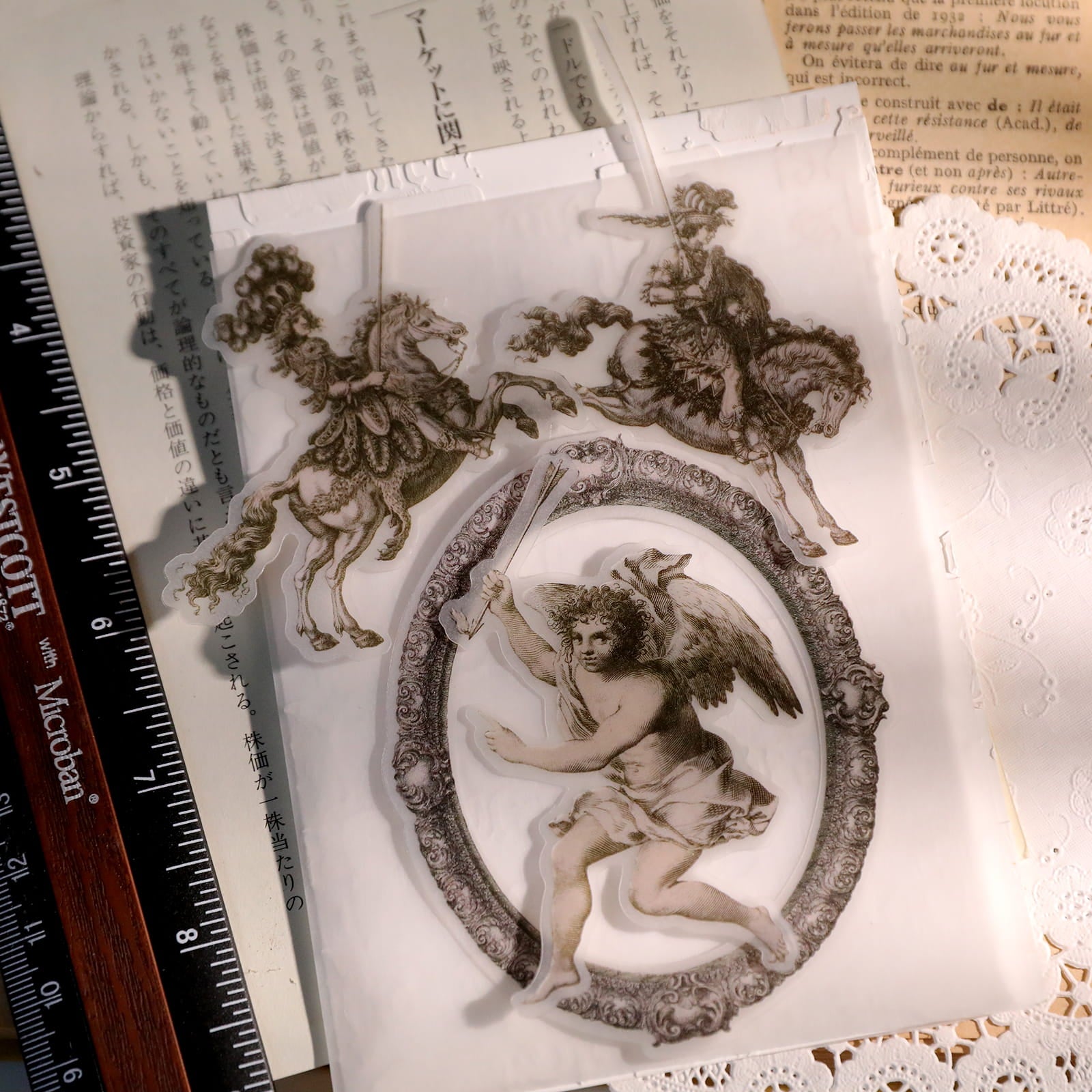 Vintage Vellum Stickers (63 Pcs)