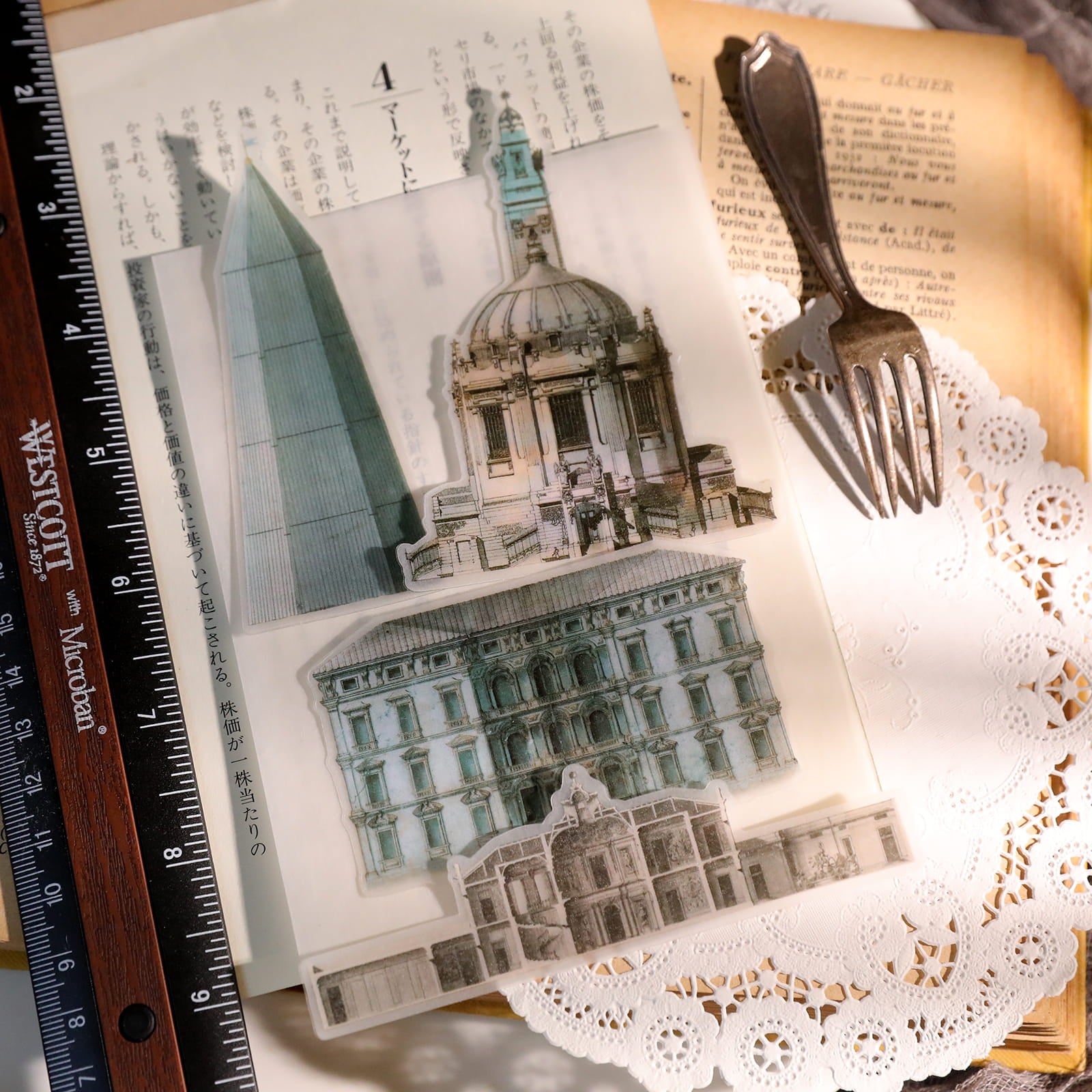 Vintage Vellum Stickers (63 Pcs)