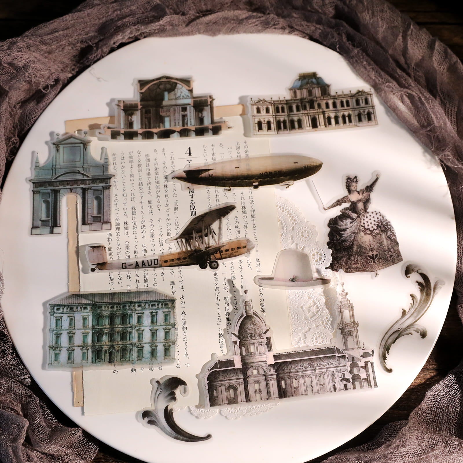 Vintage Vellum Stickers (63 Pcs)