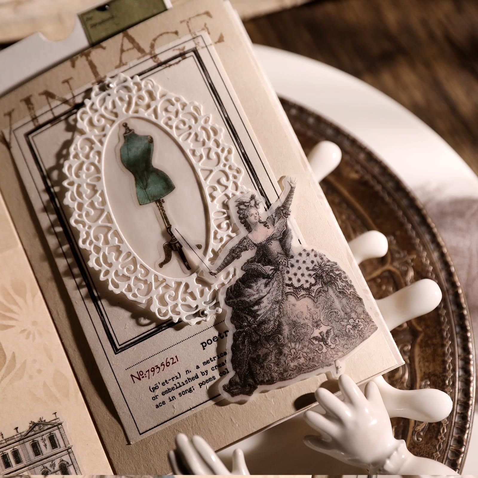 Vintage Vellum Stickers (63 Pcs)