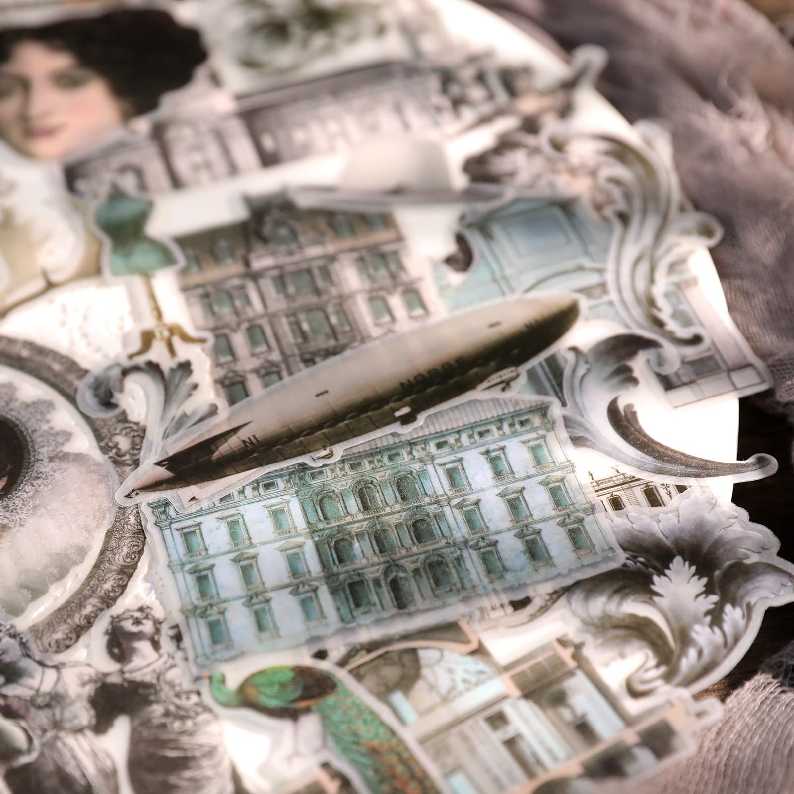 Vintage Vellum Stickers (63 Pcs)