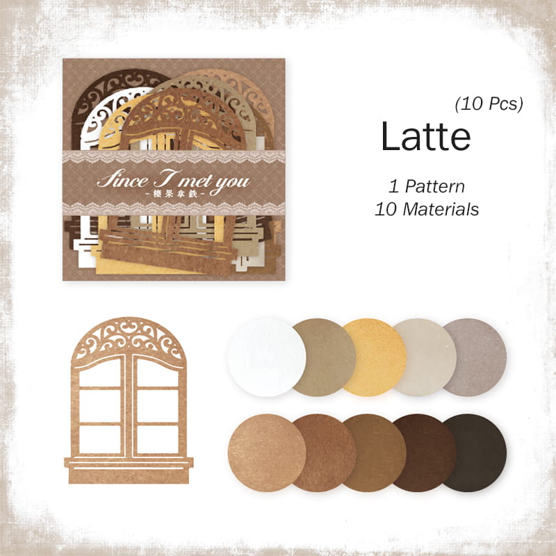 10 Pcs Vintage Die-Cut Window Decoration Paper Pack