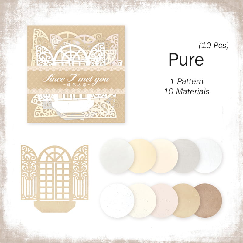 10 Pcs Vintage Die-Cut Window Decoration Paper Pack