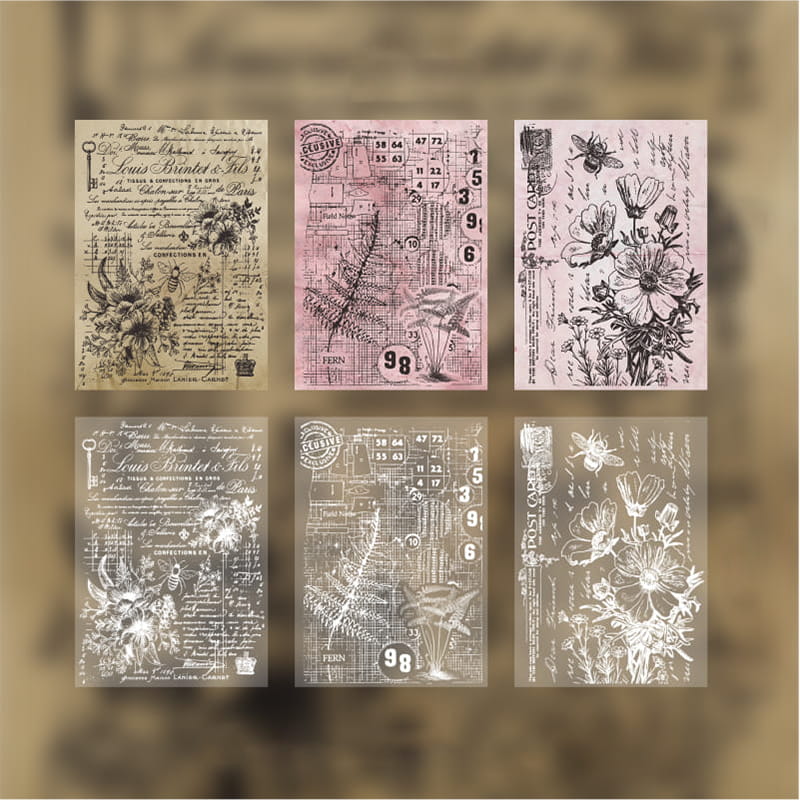 30 pièces de papier décoratif pour vieux manuscrits 