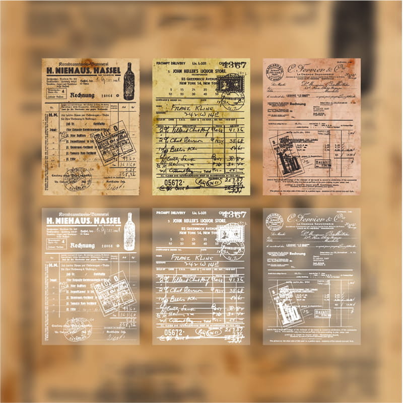 30 pièces de papier décoratif pour vieux manuscrits 