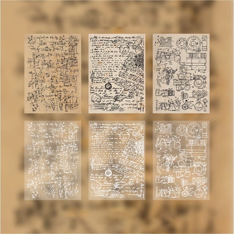 30 pièces de papier décoratif pour vieux manuscrits 