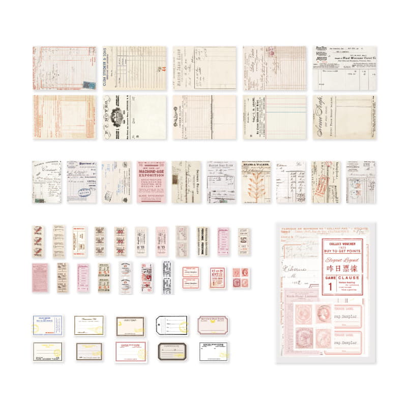 Pack de 100 pièces de papier décoratif multi-matériaux 