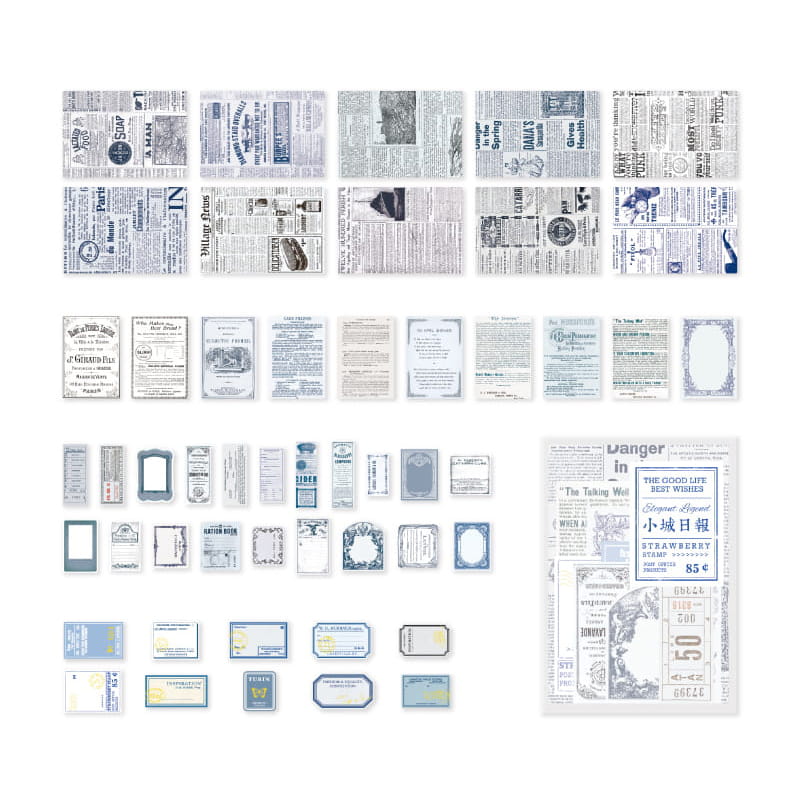 Pack de 100 pièces de papier décoratif multi-matériaux 