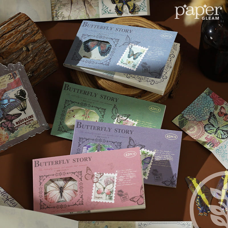 Butterfly Series Decorative Base Paper (42 Pcs)