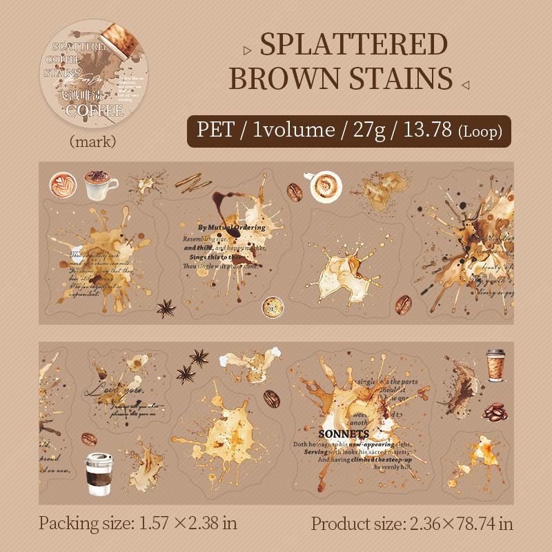 Coffee Stain PET Tape