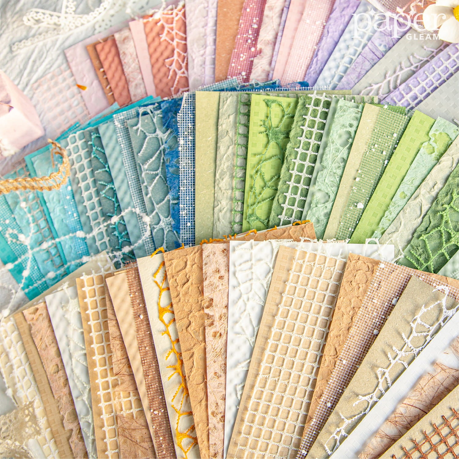 Lot de 16 feuilles de papier mixtes 