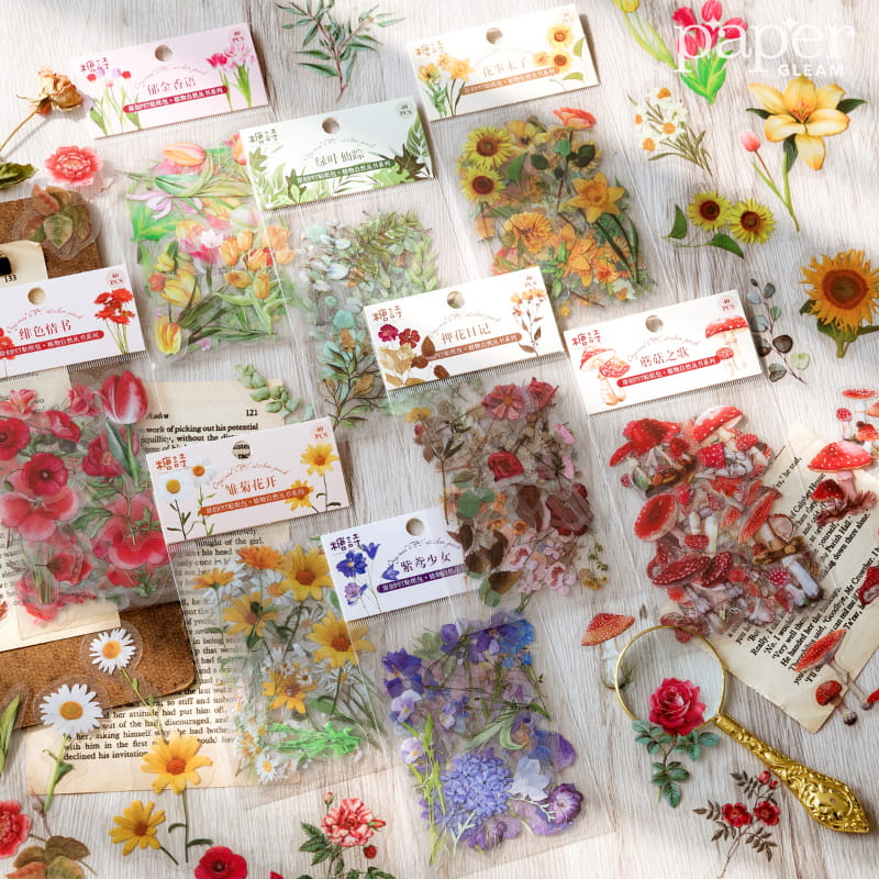 Pack de 40 autocollants de la série Natural