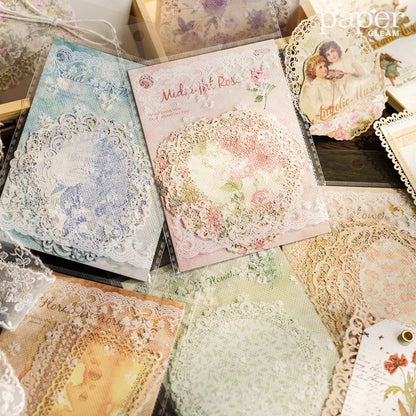 10 Pcs Hollow-out Vintage Lace Style Deco Paper