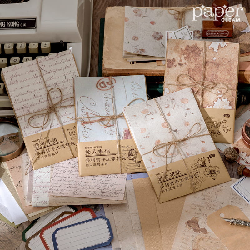 Lot de 30 feuilles de papier décoratif de la série Tender Feelings 