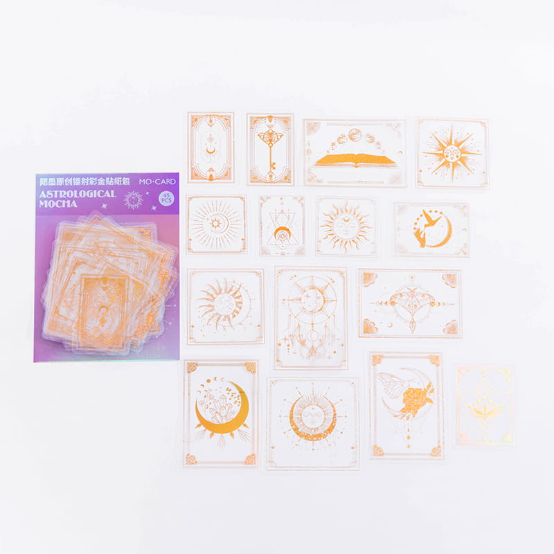 Pack de 45 autocollants dorés 