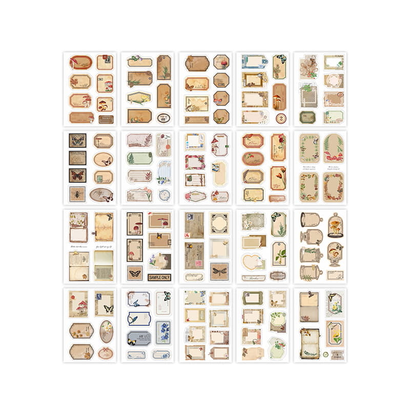 20 Sheets Pre-cut PET Sticker Book