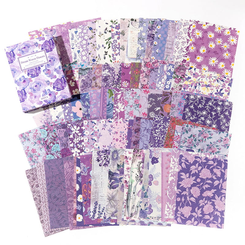 100 Stück Naturserie Deko-Material Papierbuch 
