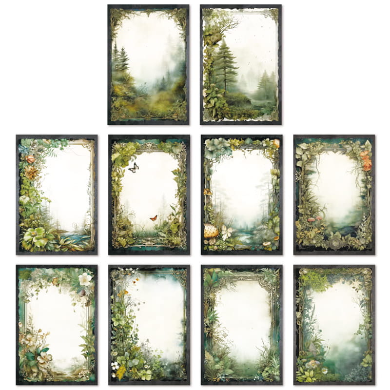 30 pièces de papier décoratif série Dark Rose 