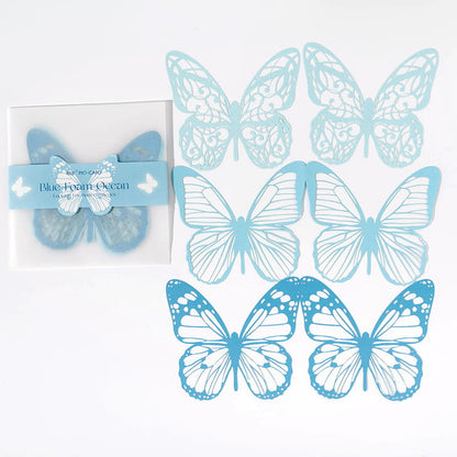 6 Pcs Hollow-out Lace Butterfly Deco Paper