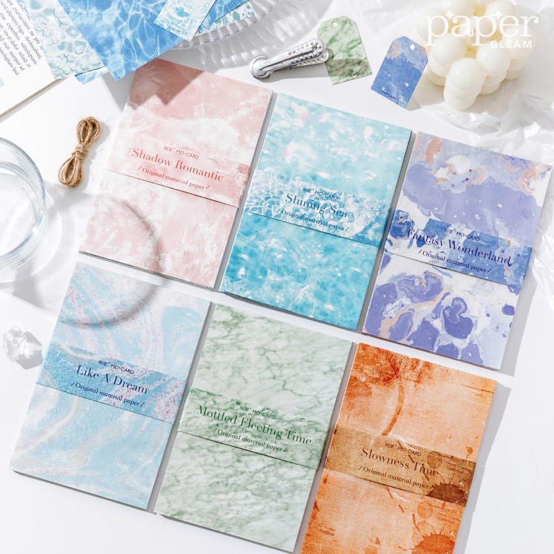 30 Stück River Flow Series Materialpapierpaket 