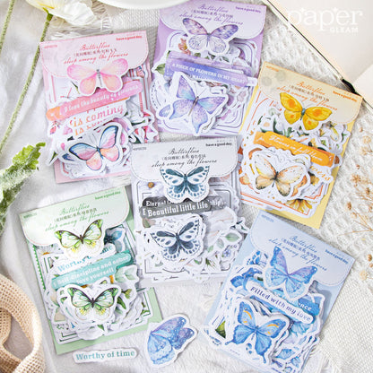 40 Pcs Floral and Butterfly Journal Deco Sticker Pack