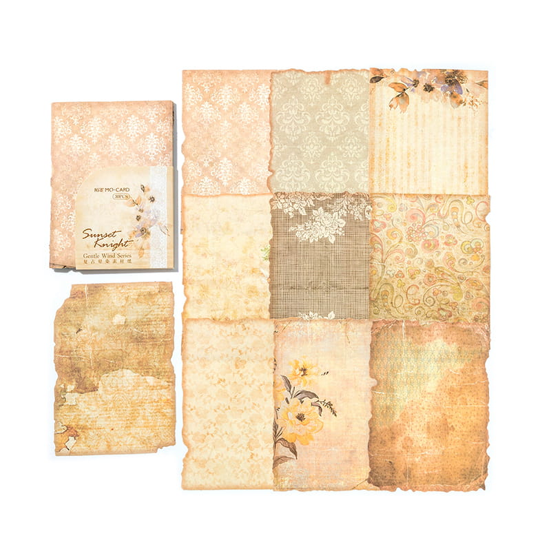 30 Stück Deko-Materialpapier der Serie „Gentle Wind“ 