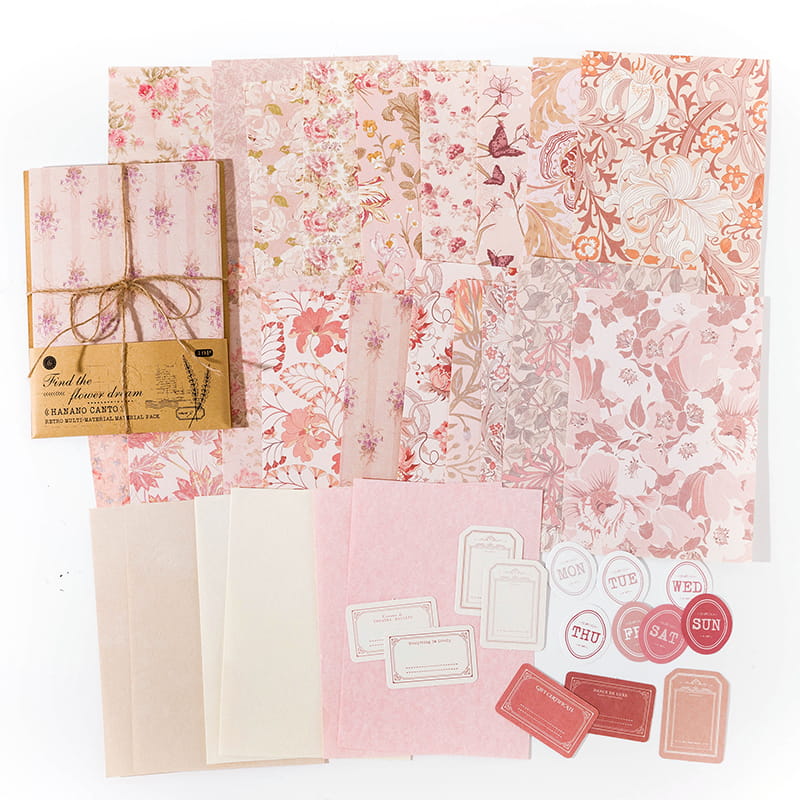 40 Pcs Multi Material Sticker Paper Pack – PaperGleam