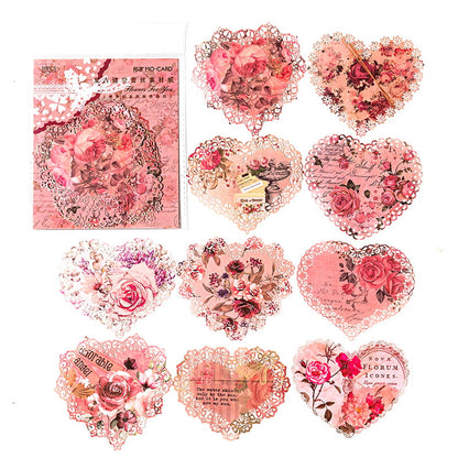 10 Pcs Hollow-out Vintage Lace Deco Paper