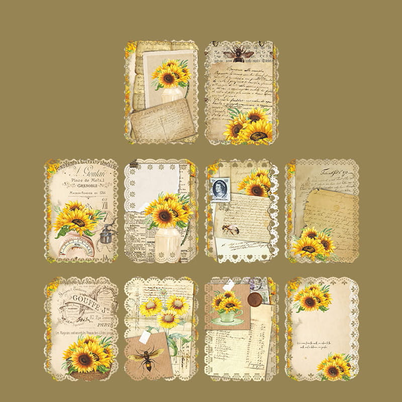 10 Stück ausgehöhltes elegantes Deko-Material im Spitzenstil, Papier 