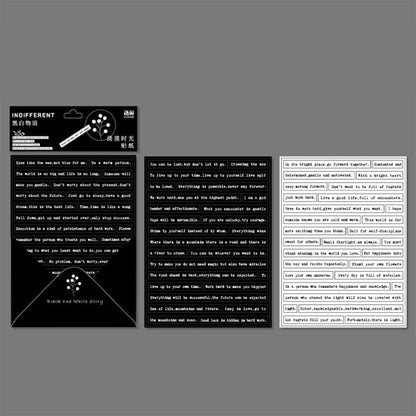 6 Sheets English Text Sticker Pack