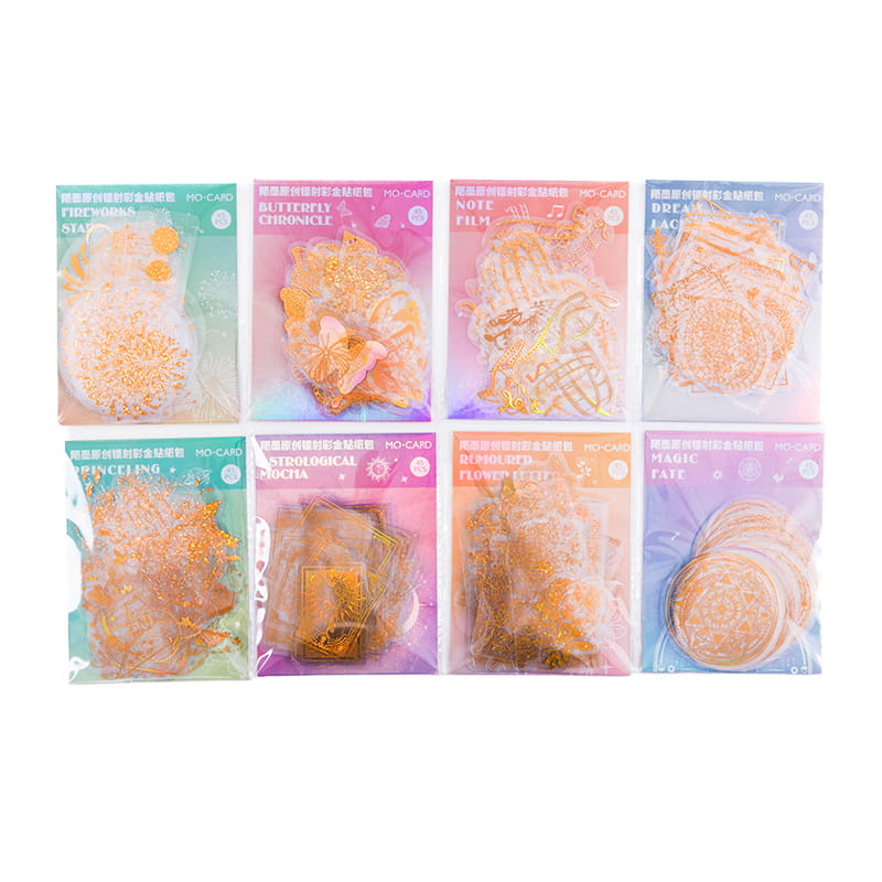 Pack de 45 autocollants dorés 