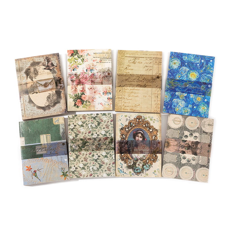 100 Pcs Vintage Background Deco Material Paper Book