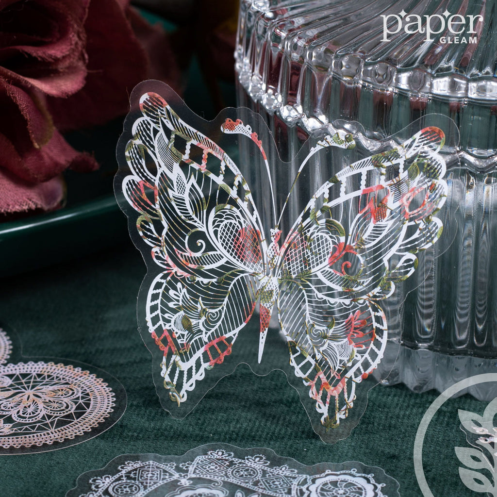 Lace Series Hollow PET Stickers (30 Pcs)