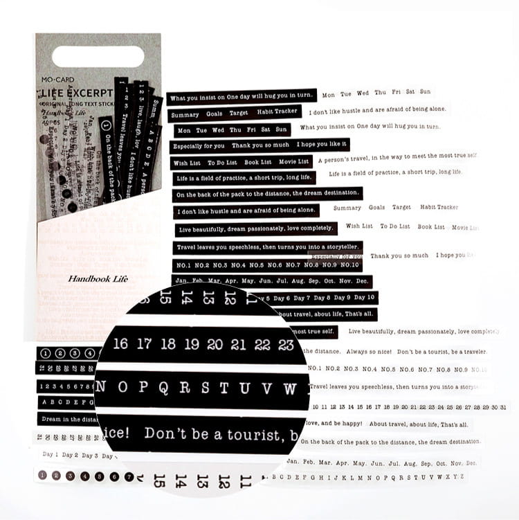 40 Stück Deko-Aufkleberpaket mit langem Text 
