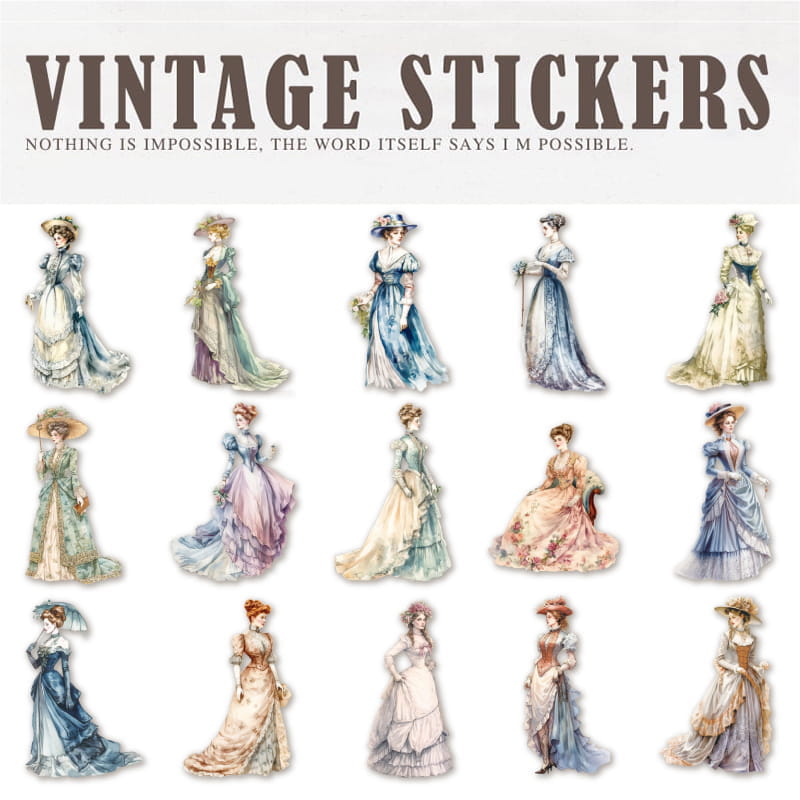 30 Stück Classical Manor Ladies&amp;Gentleman Sticker Pack 