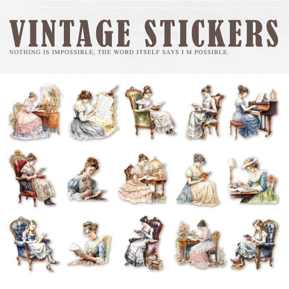 30 Pcs Classical Manor Ladies&Gentleman Sticker Pack