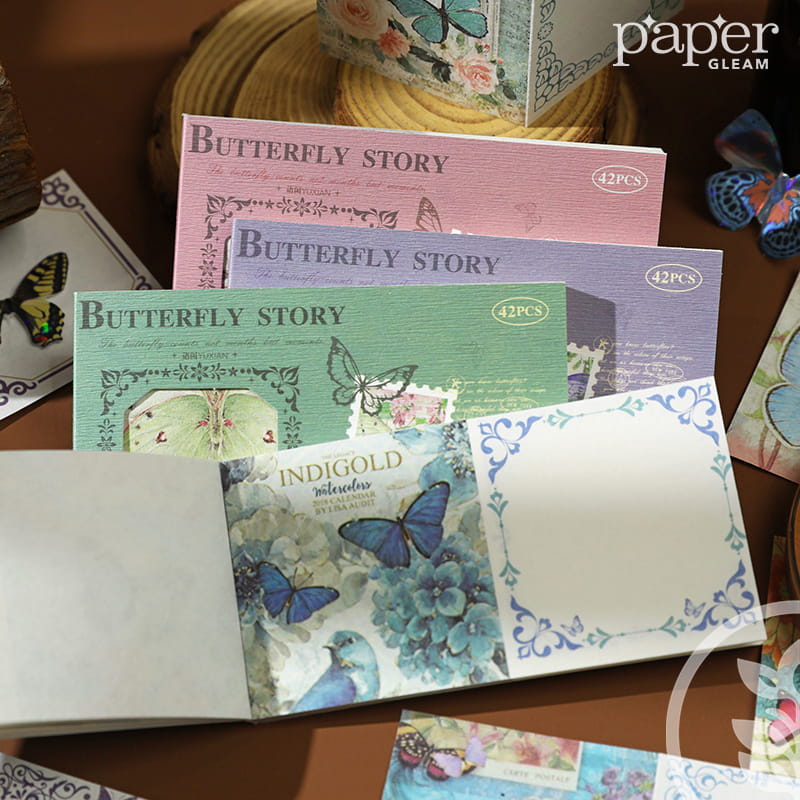 Butterfly Series Decorative Base Paper (42 Pcs)